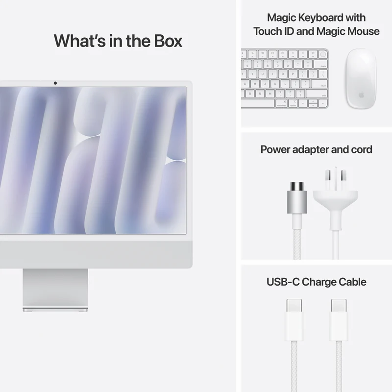 Apple iMac 24" Retina 4.5K Nano glass M4 chip 10-core GPU 16GB 256GB - Silver