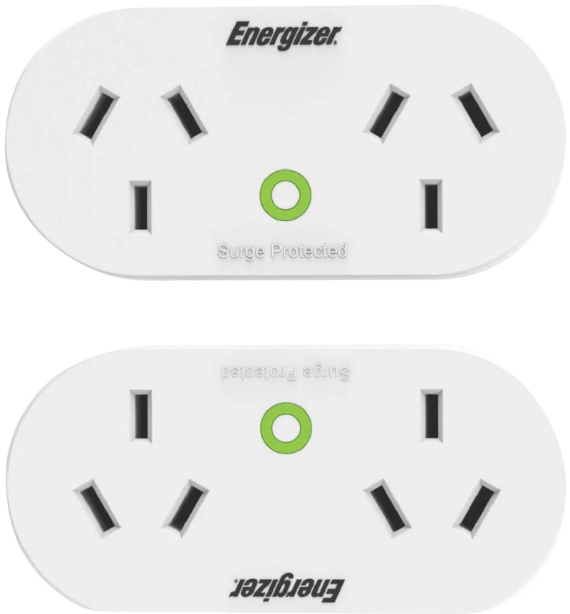 Energizer Power Adaptor with Surge Protection 2 Pack