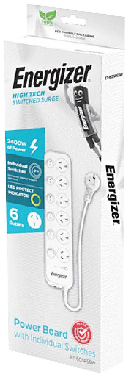 Energizer 6 Port Switched PowerBoard Switched
