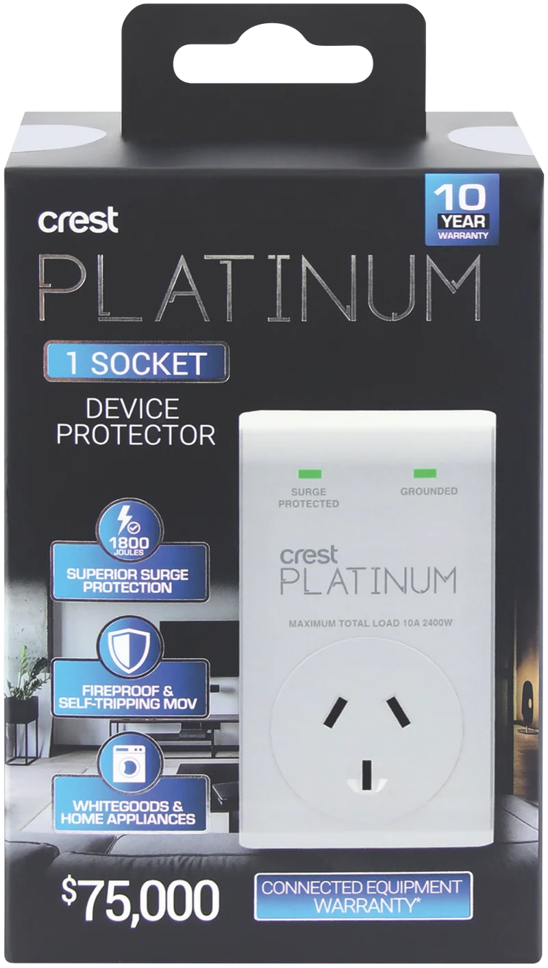 Crest Single Socket Surge Protector
