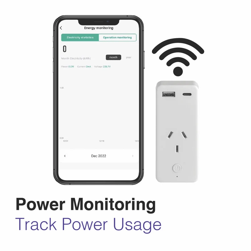 Connect SmartHome Smart Wi-Fi Plug with Dual USB Ports