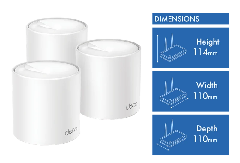 TP-LINK AX3000 Whole Home Mesh WiFi 6 System (3-pack)