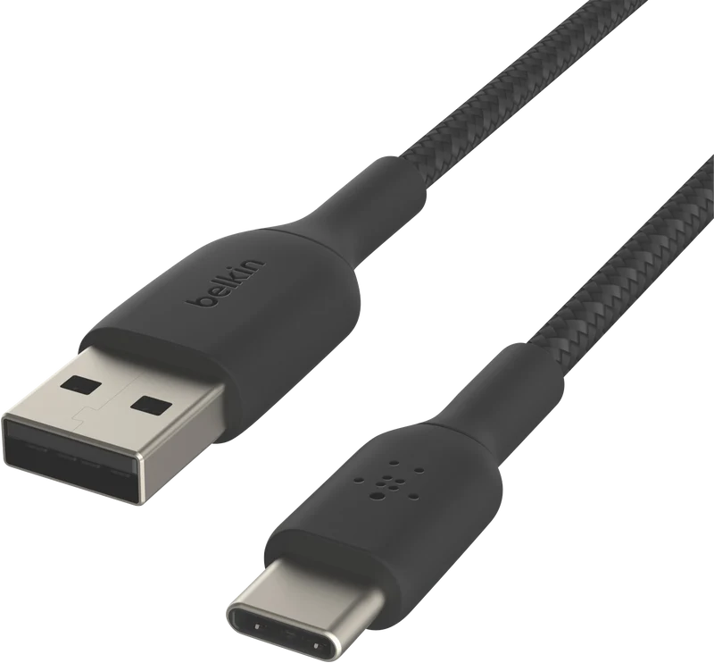 Belkin 3m Braided USB-C to USB-A Cable (Black)