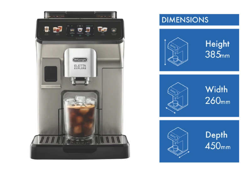 DeLonghi Eletta Explore Wifi Connect Titan Coffee Machine