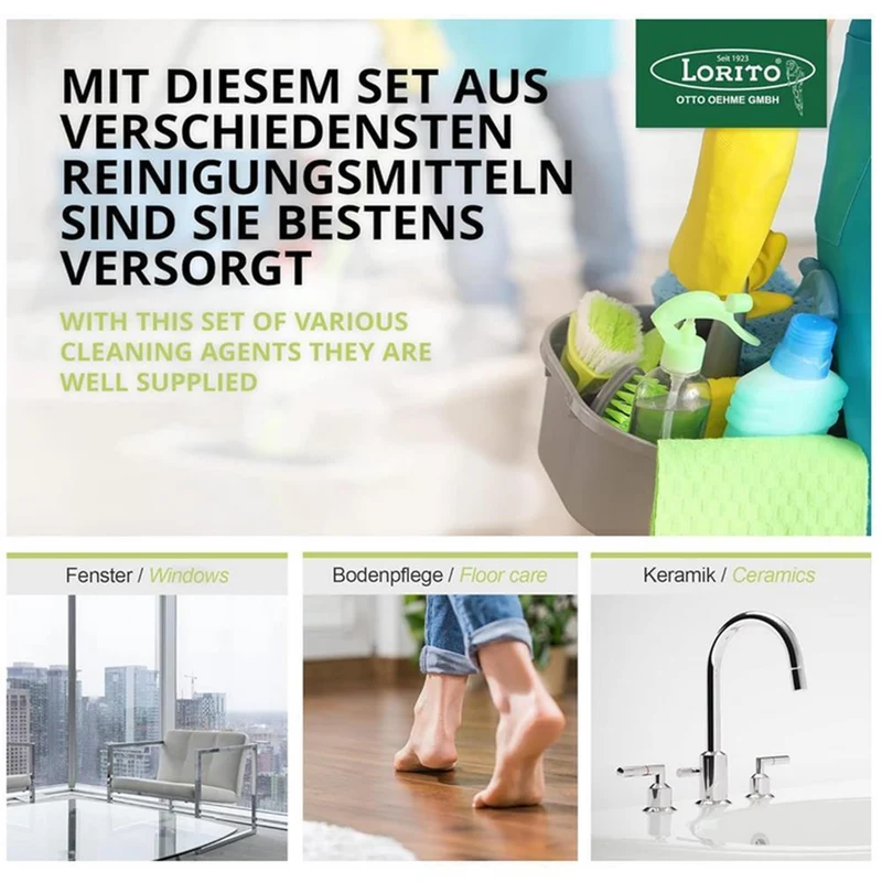 Lorito Reinigungsmittel Set-Box alle Bereiche