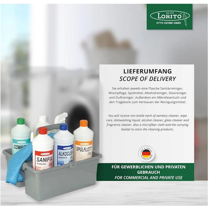 Lorito Reinigungsmittel Set-Box alle Bereiche