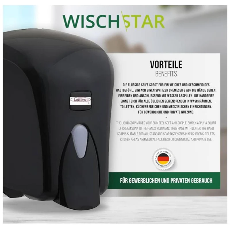 Lorito Seifenpatrone Handseifenkartusche Flüssigseife 6x1L