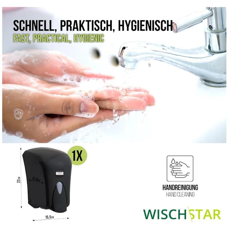 Seifenspender schwarz Kunststoff Kartuschen Spendersystem
