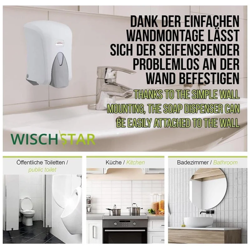 Seifenspender weiß Kunststoff Kartuschen Spendersystem