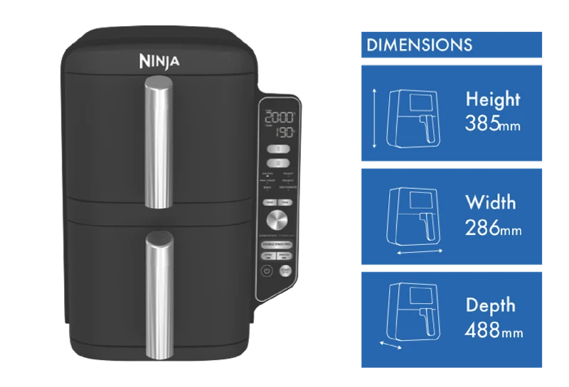 Ninja 9.5 Litre DoubleStack XXXL 2 Drawer Air Fryer
