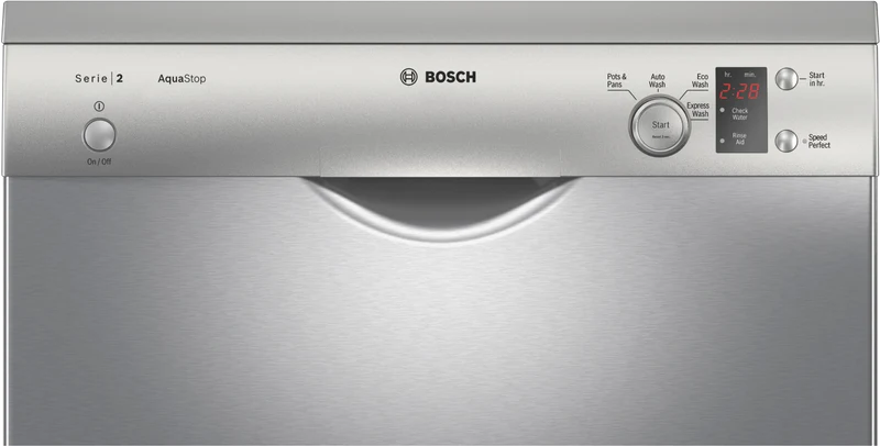 Bosch Series 2 Freestanding Dishwasher Silver Inox