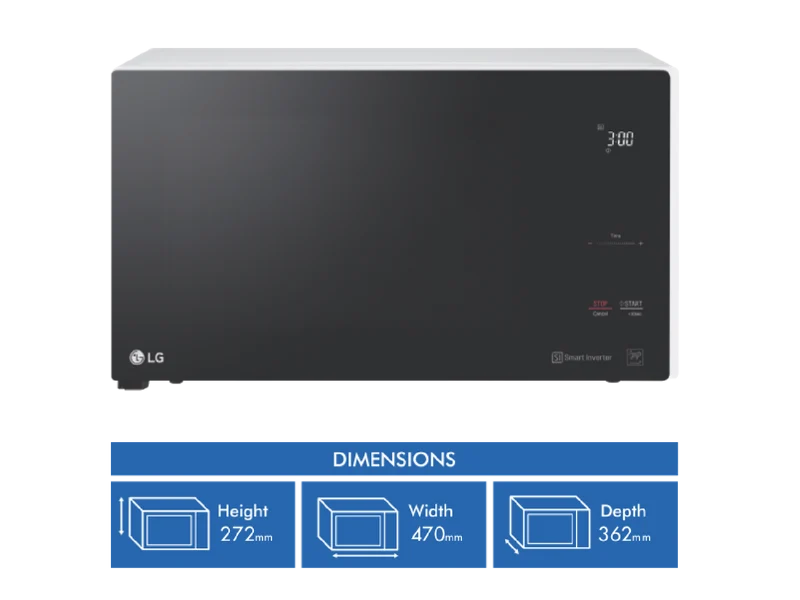 LG 25L 1000W NeoChef Smart Inverter Microwave White