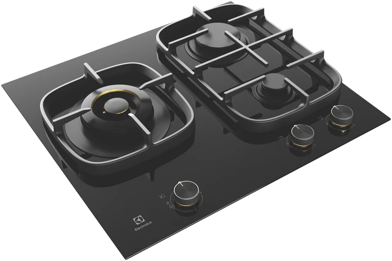 Electrolux 60cm Black Ceramic Glass Gas Cooktop