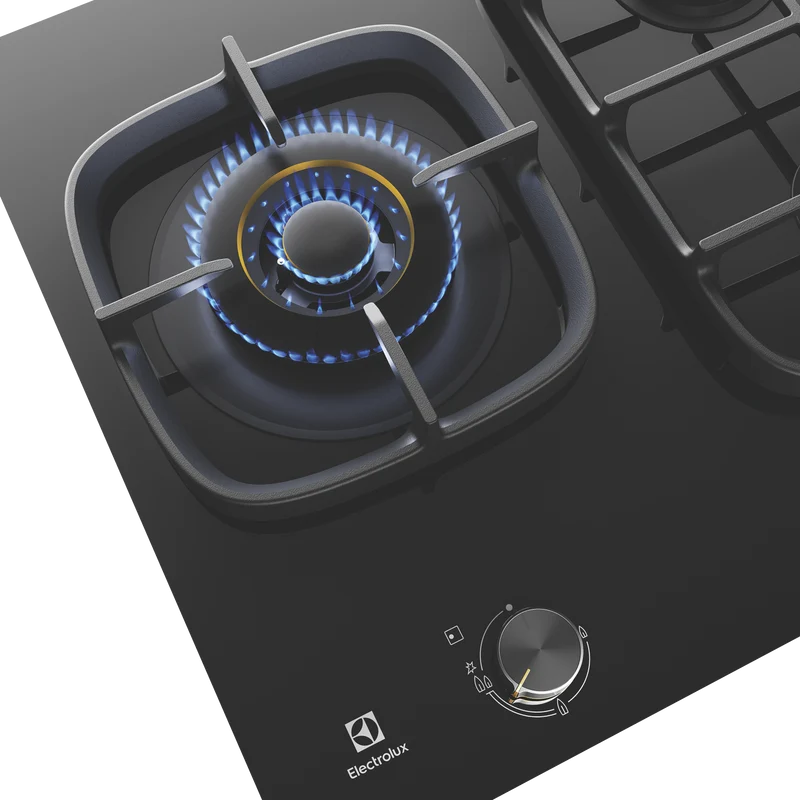 Electrolux 60cm Black Ceramic Glass Gas Cooktop
