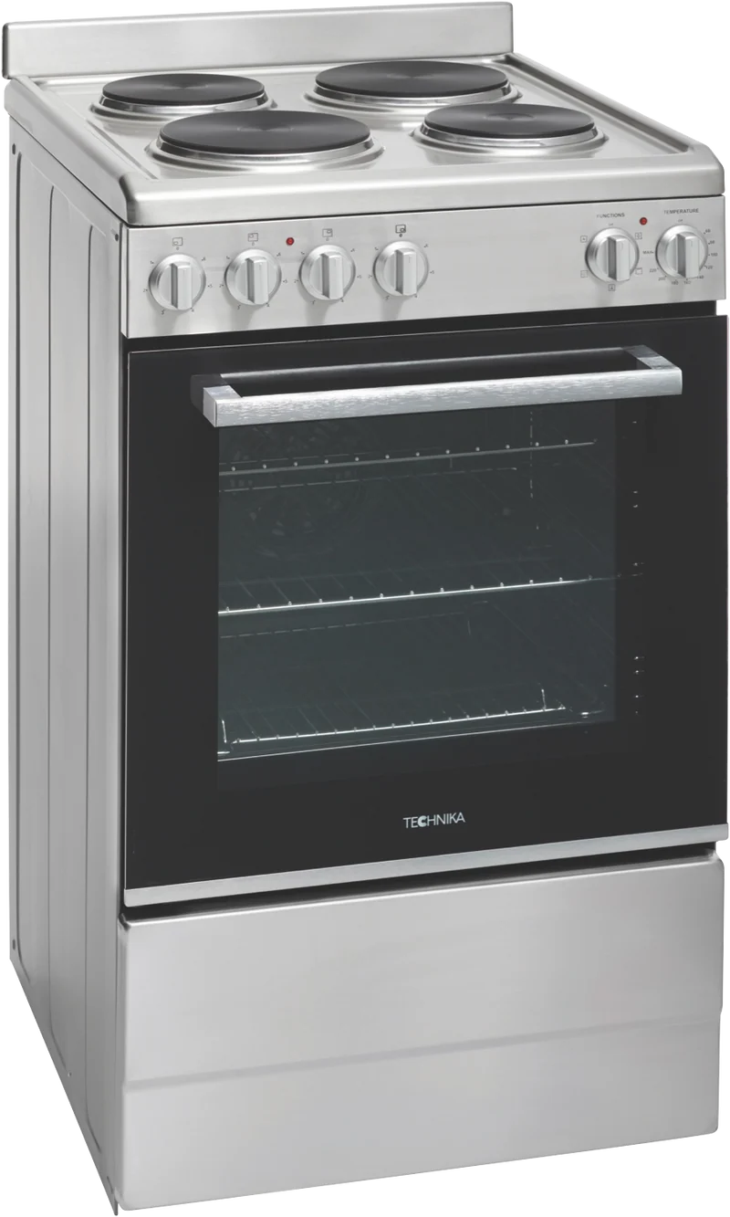 Technika 54cm Electric Freestanding Cooker, Stainless Steel