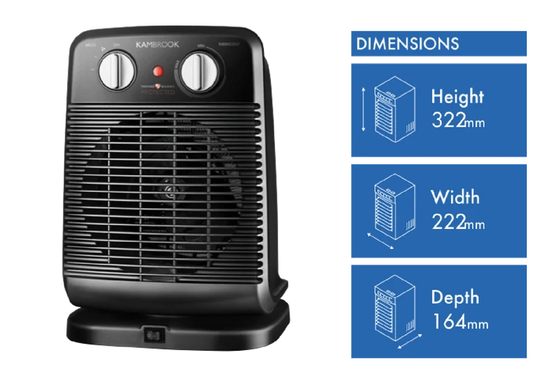 Kambrook 2400W Upright Fan Heater