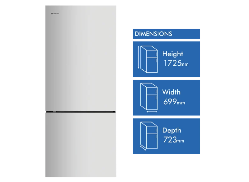 Westinghouse 425L Bottom Mount Refrigerator