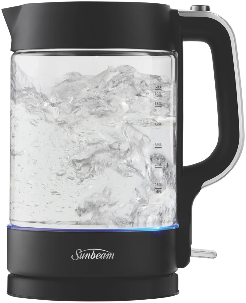 Sunbeam Glass Kettle Dark Canyon Black