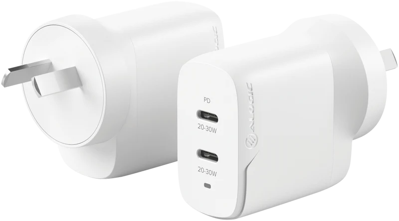 Alogic Rapid Power 40W GaN Charger USB-C + USB-C