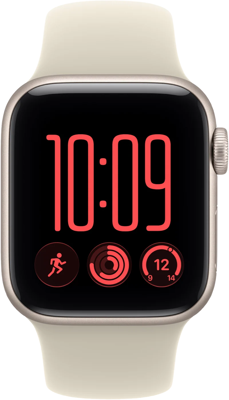 Apple Watch SE 3 GPS 40mm Starlight Aluminium Case Sand Sport Band M/L
