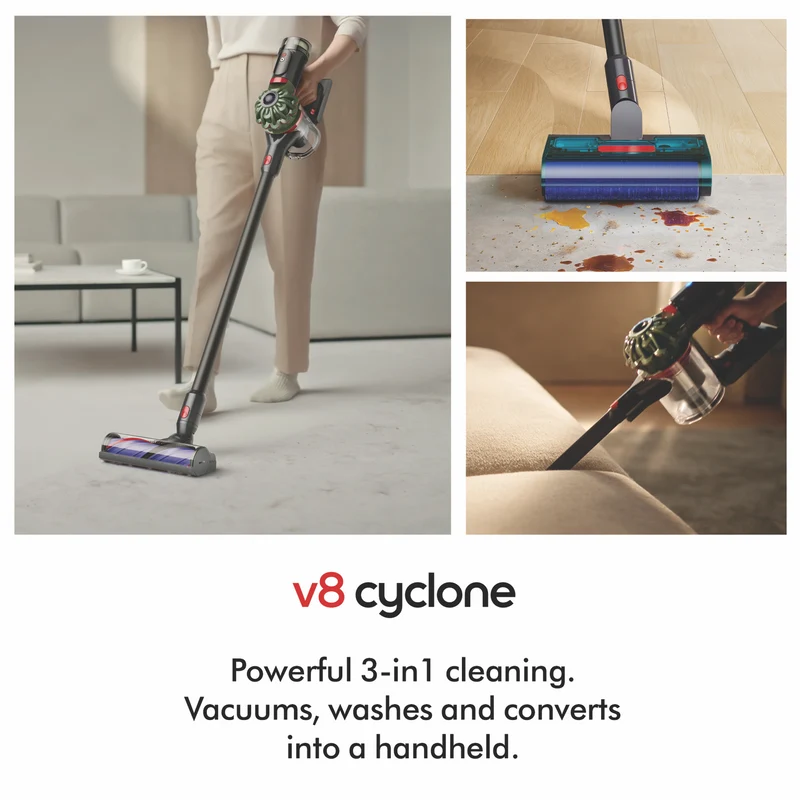 Dyson V8 Cyclone Cordless Vacuum + Wash-Head