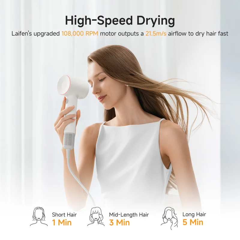 Laifen SE 2 High Speed Hair Dryer Pastel White