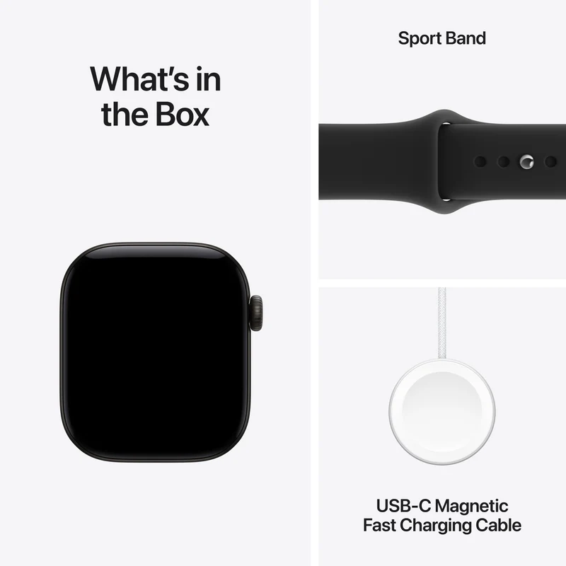 Apple Watch Series 12 GPS 42mm Black Aluminium Case Black Sport Band M/L