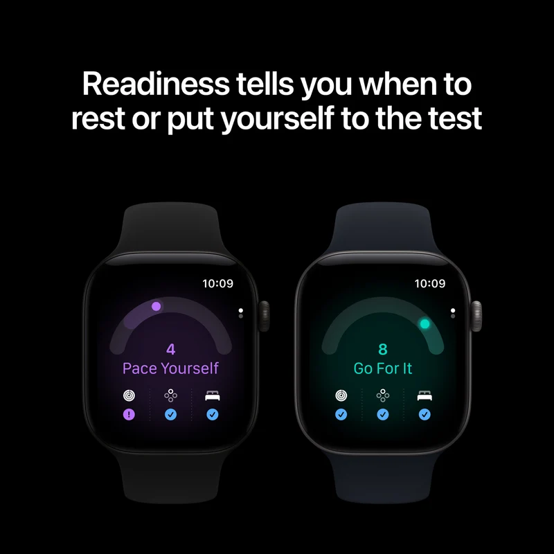 Apple Watch Series 12 GPS 46mm Space Grey Aluminium Case Navy Blue Sport Band M/L