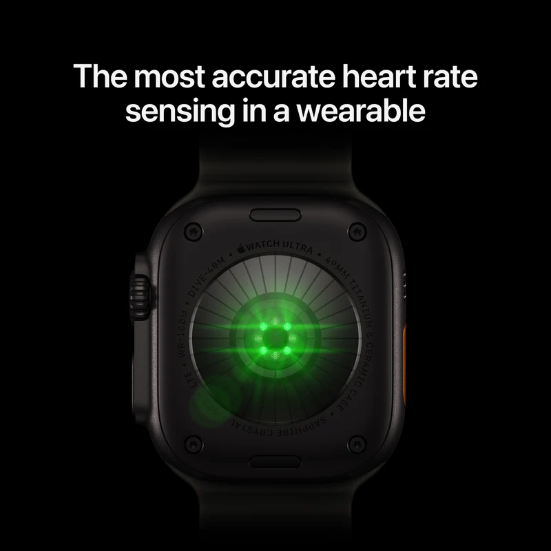 Apple Watch Ultra 4 GPS + Cellular 49mm Black Titanium Case Translucent Black Ocean Band