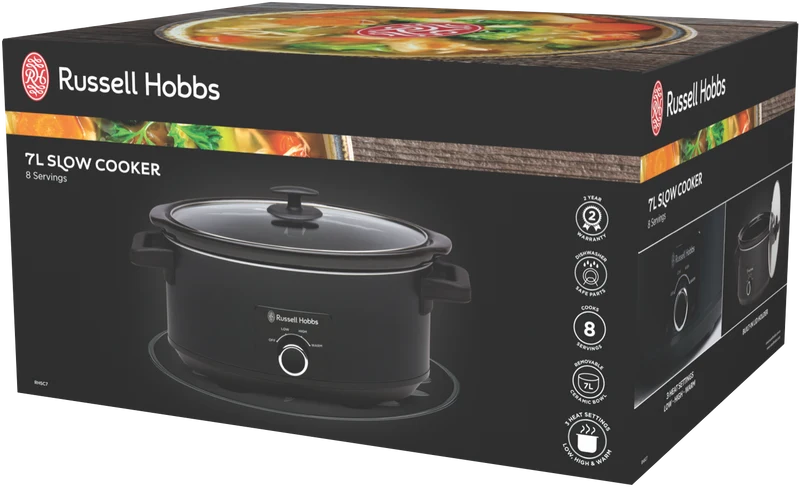 Russell Hobbs 7L Matte Black Slow Cooker