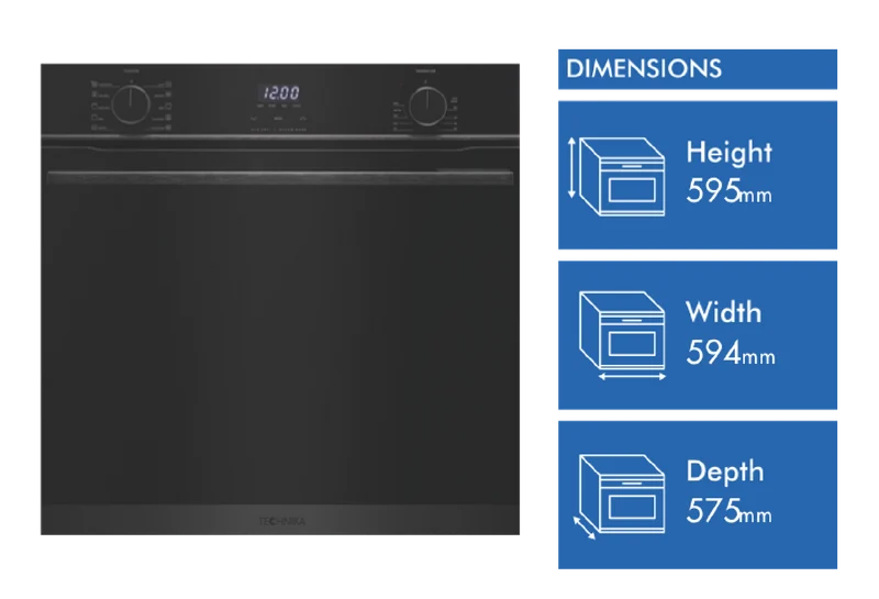 Technika 60cm 10 Function Electric Oven with Steam Bake and Air Fry