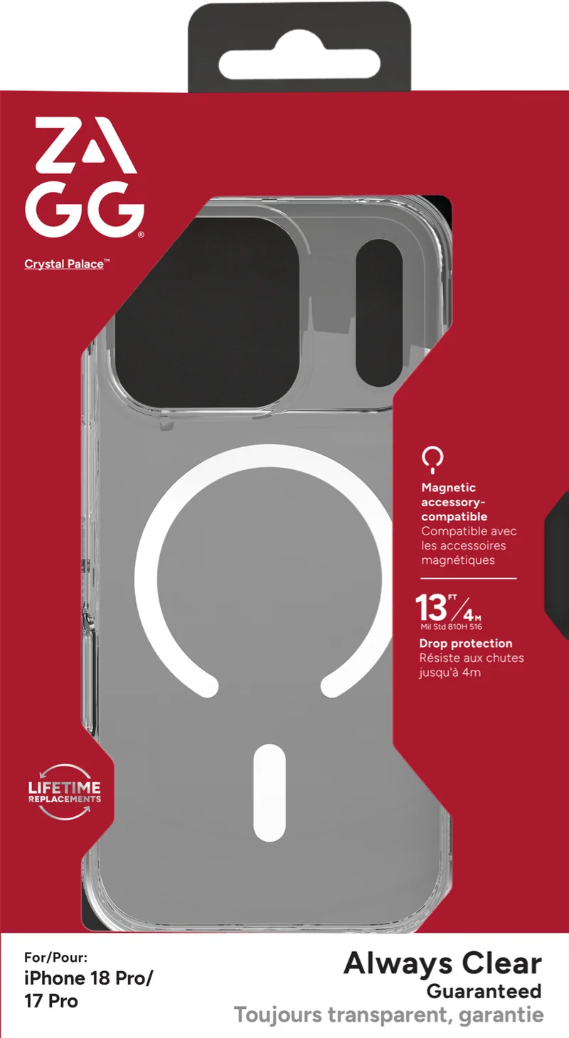 ZAGG Crystal Palace Snap Case iPhone 18 Pro Clear