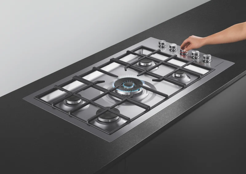 Fisher & Paykel 90cm Series 9 5 Burner Gas Cooktop, Flush Fit, LPG
