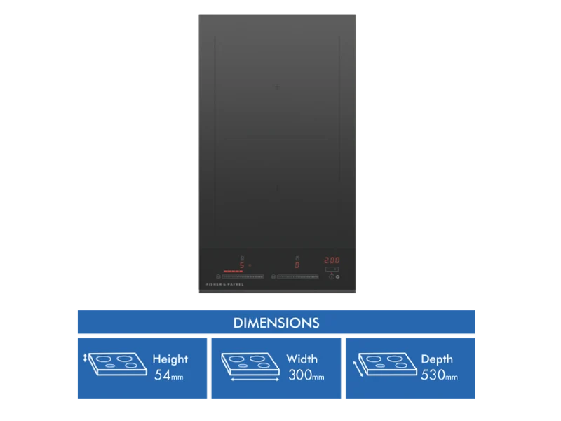Fisher & Paykel 30cm Series 7 2 Zone Induction Cooktop, SmartZone