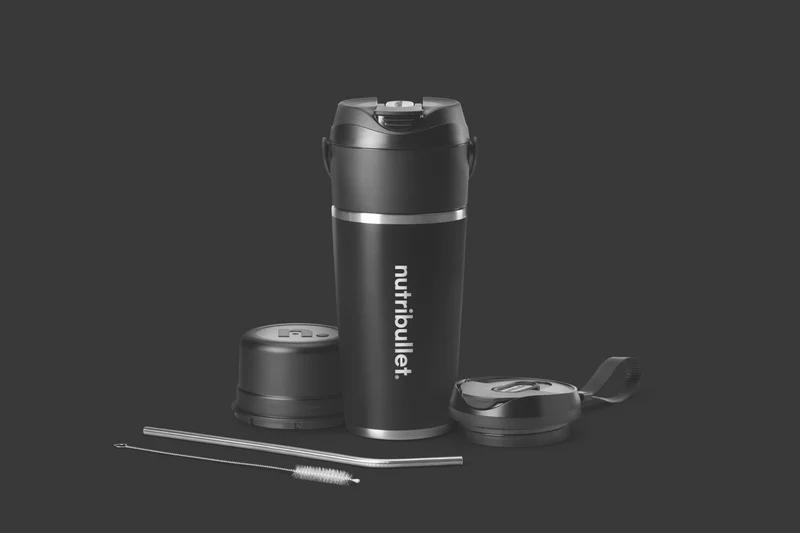 NUTRIBULLET Stainless Steel Flip Portable Blender Black