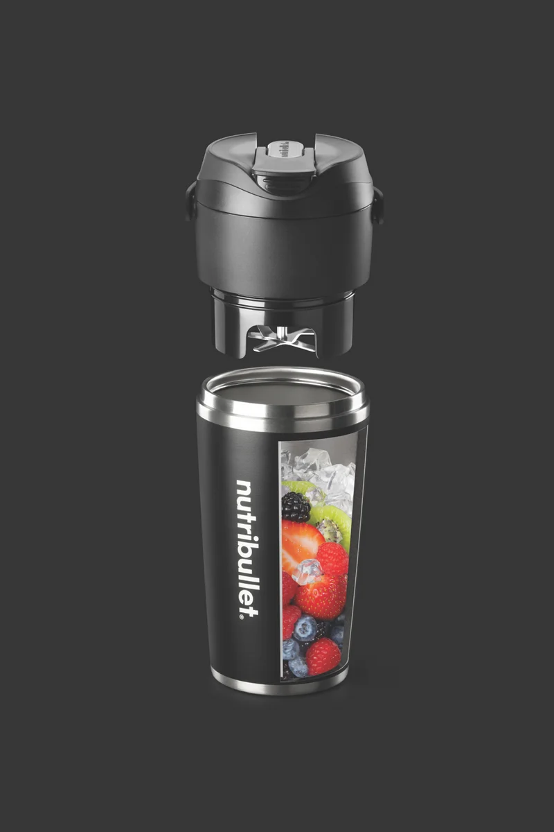 NUTRIBULLET Stainless Steel Flip Portable Blender Black