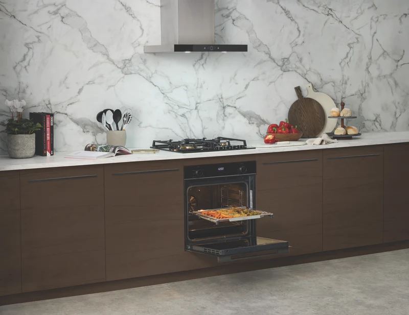 Technika 60cm 6 Function Electric Oven with Air Fry, Dark Stainless