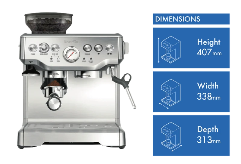 Breville The Barista Express Coffee Machine Brushed Stainless Steel