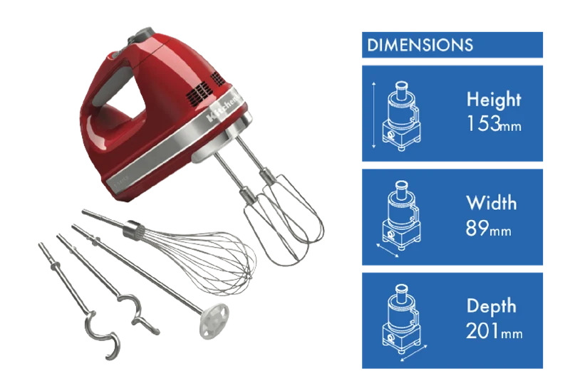 KitchenAid Empire Red Hand Mixer