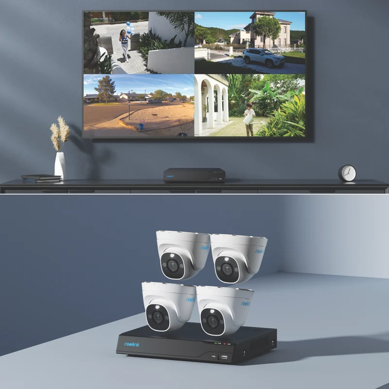 Reolink 8-Channel NVR x 4 8MP Security Cameras