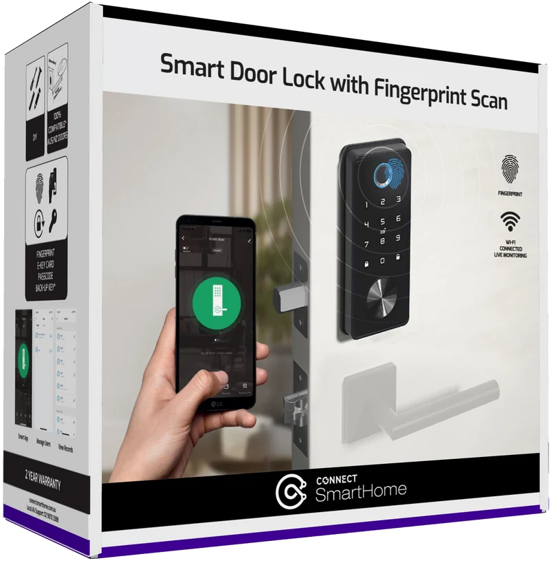 Connect SmartHome Smart Deadbolt Lock with NFC & Bio Metric Scanner