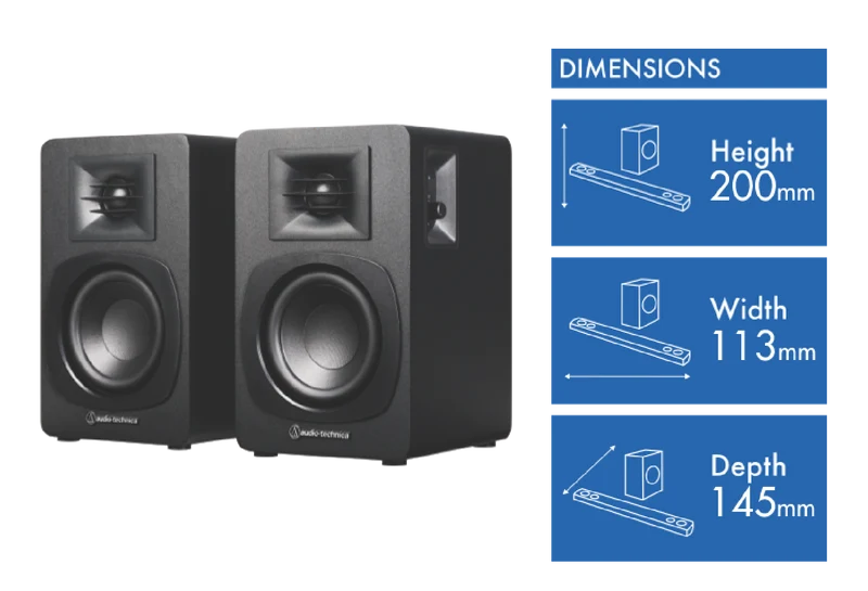 Audio Technica Powered Bluetooth bookshelf speakers