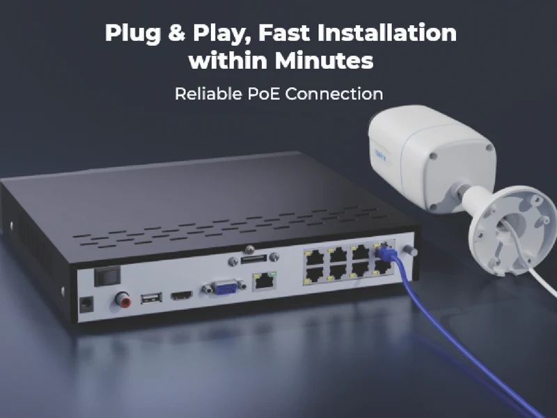 Reolink 8-Channel NVR x 4 12MP Security Cameras