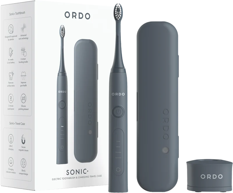 Ordo Sonic Plus Toothbrush And Charging Case Bundle Charcoal Grey