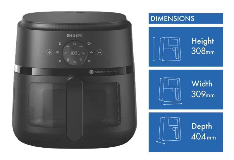 Philips 2000 Series 6.2 Litre XL Airfryer Black
