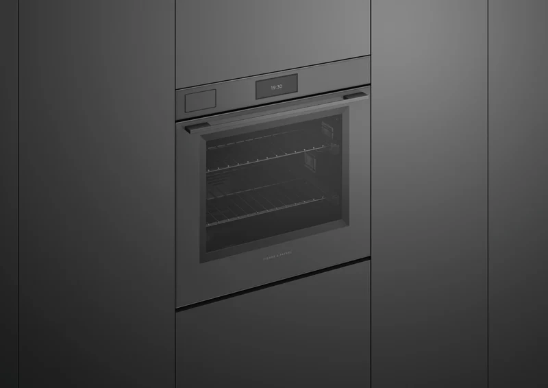 Fisher & Paykel Series 11 Minimal 76cm Pyrolytic Steam Assist Oven, Grey Glass