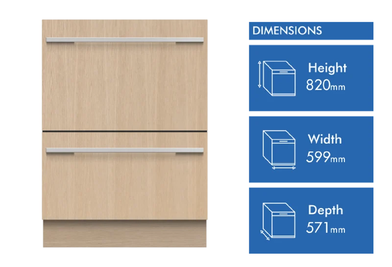 Fisher & Paykel Series 9, Integrated Double DishDrawer Dishwasher