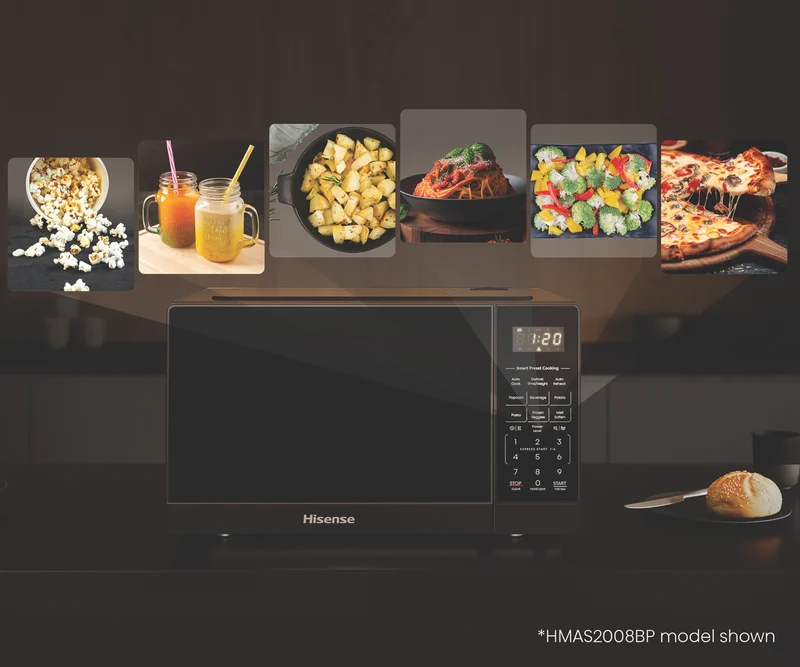 Hisense 20L 800W Compact Microwave Black