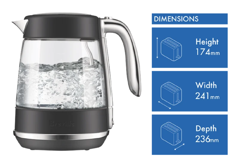 Breville The Crystal Luxe Kettle Black Truffle