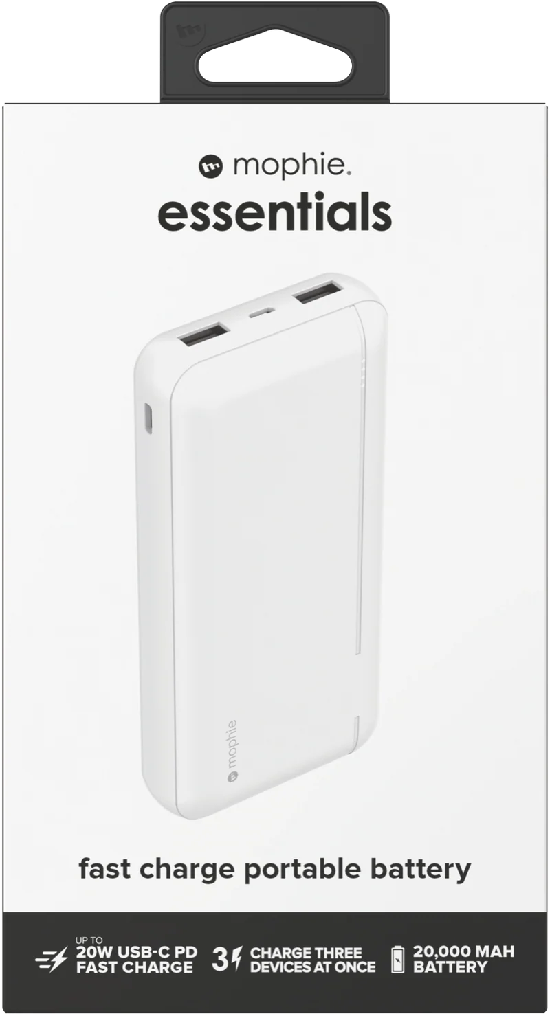 Mophie Essential PowerStation 20K PD 20W-2A1C White